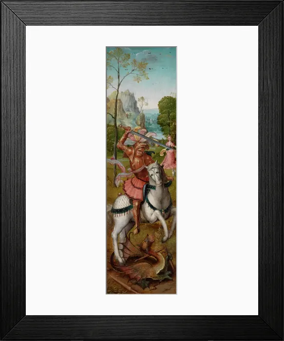 Framed Print : Saint George, 1519. Creator: Master of the Antwerp Adoration Framed Print : Saint George, 1519. Creator: Master of the Antwerp Adoration