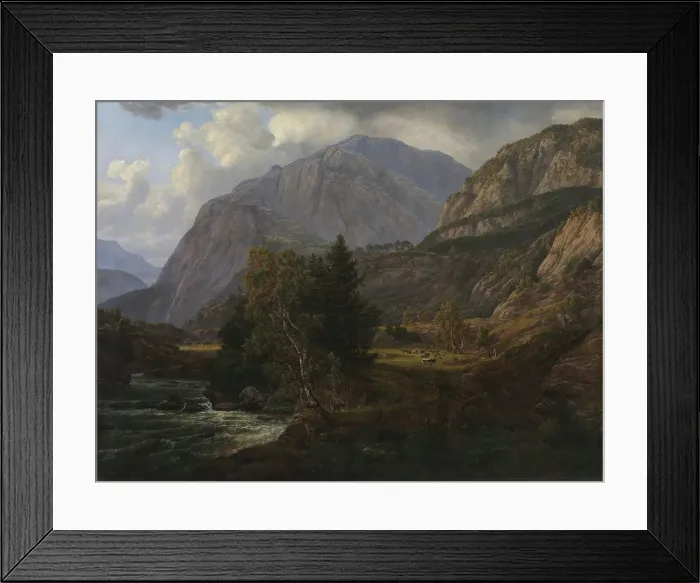 Framed Print : View of Fortundalen, 1836. Creator: Johan Christian Dahl Framed Print : View of Fortundalen, 1836. Creator: Johan Christian Dahl