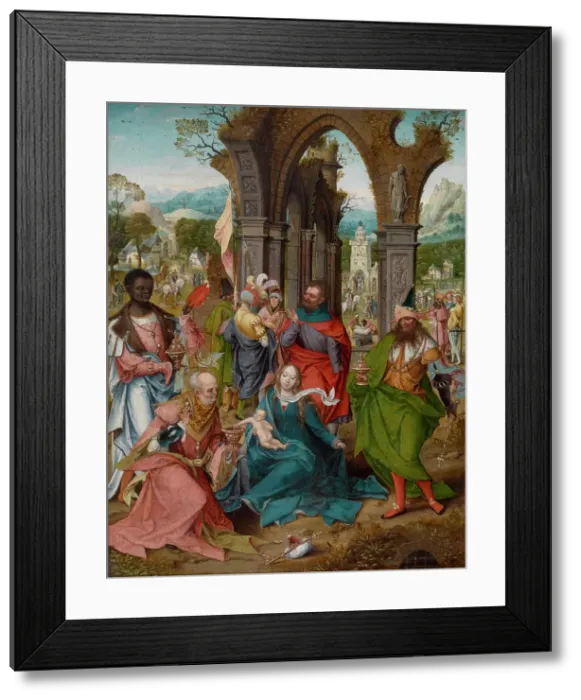 Framed Print : The Adoration of the Magi, 1519. Creator: Master of the Antwerp Adoration Framed Print : The Adoration of the Magi, 1519. Creator: Master of the Antwerp Adoration