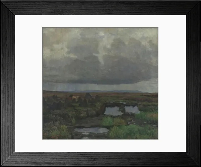 Framed Print : Peat Bog on Jaeren, 1900. Creator: Kitty Lange Kielland Framed Print : Peat Bog on Jaeren, 1900. Creator: Kitty Lange Kielland