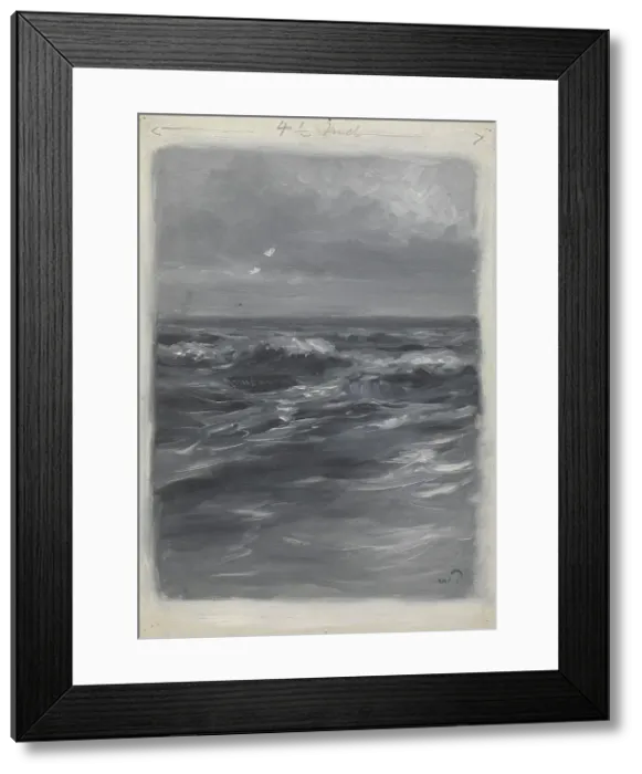 Framed Print : Atterspeilet Illustration for Henrik Wergeland, The English pilot, probably 1894. Creator: Wilhelm Peters Framed Print : Atterspeilet Illustration for Henrik Wergeland, The English pilot, probably 1894. Creator: Wilhelm Peters