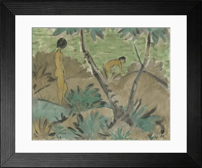 Framed Print : Two Women in a Landscape, c1916. Creator: Otto Mueller Framed Print : Two Women in a Landscape, c1916. Creator: Otto Mueller