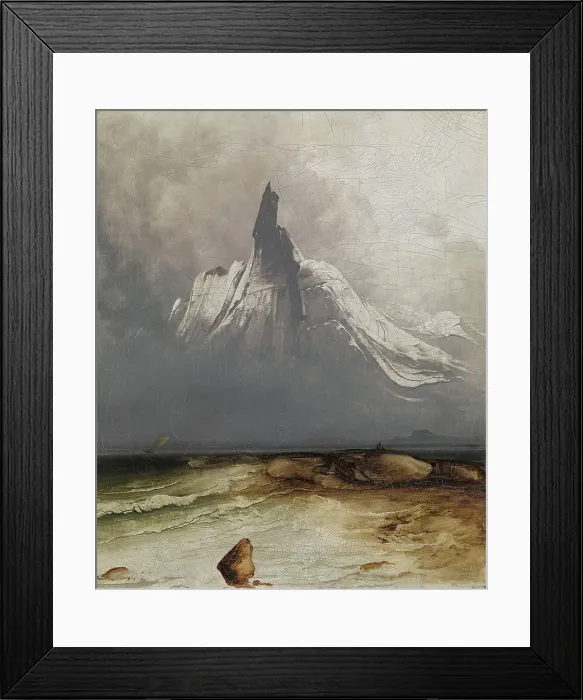 Framed Print : Stetind in Fog, 1864. Creator: Peder Balke Framed Print : Stetind in Fog, 1864. Creator: Peder Balke