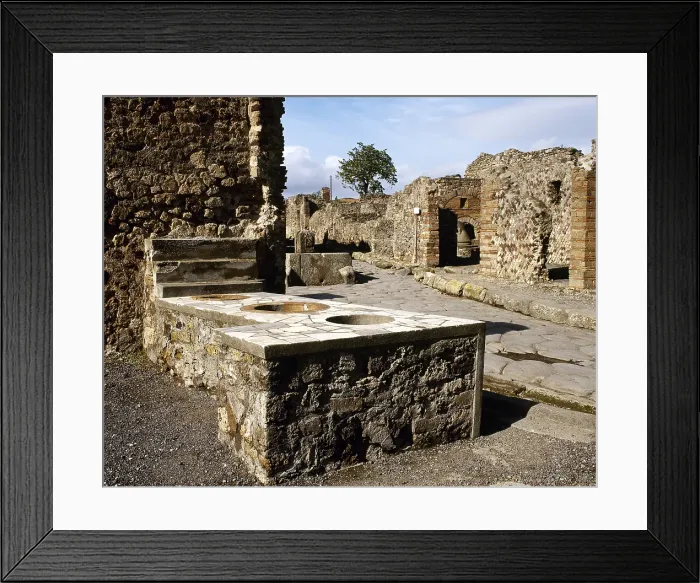 Framed Print : Thermopolium on Via Consolare, Pompeii, Campania, Italy, 2002. Creator: LTL Framed Print : Thermopolium on Via Consolare, Pompeii, Campania, Italy, 2002. Creator: LTL