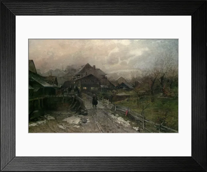 Framed Print : From the Suburb, 1879. Creator: Gerhard Munthe Framed Print : From the Suburb, 1879. Creator: Gerhard Munthe