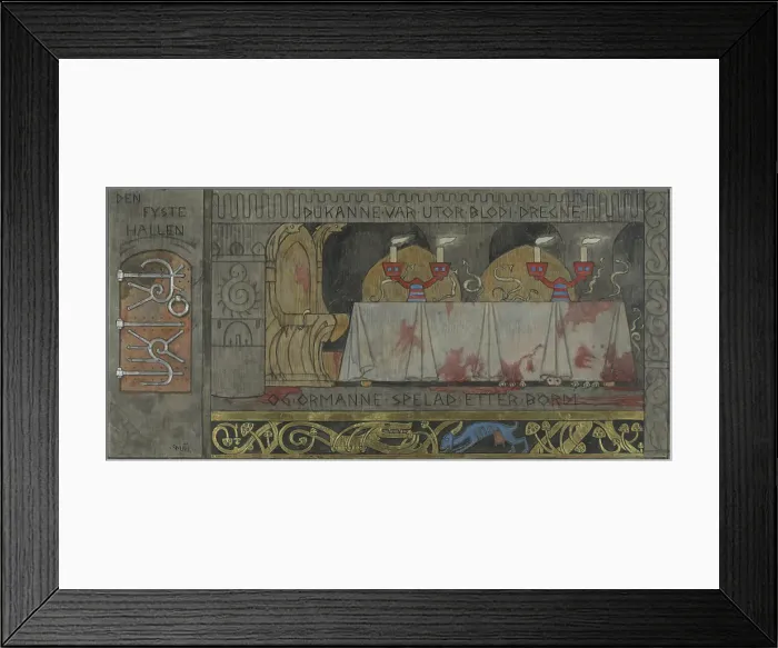 Framed Print : The first Hall, probably 1902-1904. Creator: Gerhard Munthe Framed Print : The first Hall, probably 1902-1904. Creator: Gerhard Munthe
