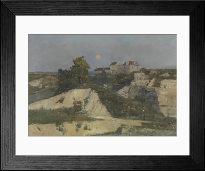 Framed Print : The Stone Quarry of Nanterre by Moonlight, c1870-1915. Creator: Rene Billotte Framed Print : The Stone Quarry of Nanterre by Moonlight, c1870-1915. Creator: Rene Billotte