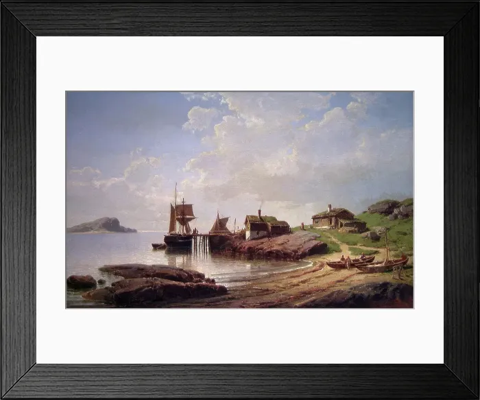 Framed Print : Coastal Landscape, 1882. Creator: Reinholdt Boll Framed Print : Coastal Landscape, 1882. Creator: Reinholdt Boll