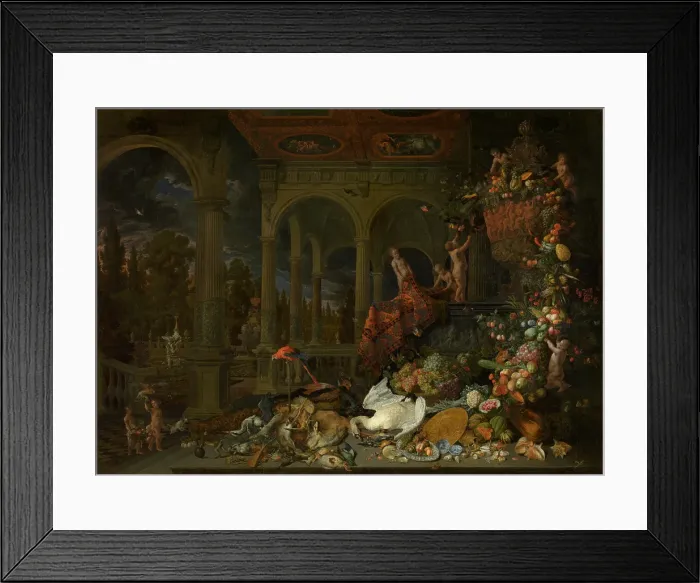 Framed Print : Still Life, 1680. Creator: Peeter Gysels Framed Print : Still Life, 1680. Creator: Peeter Gysels