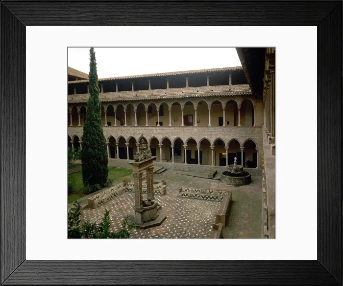 Framed Print : Gothic cloister, Royal Monastery of Saint Mary of Pedralbes, Barcelona, Catalonia, Spain, 1995. Creator: LTL Framed Print : Gothic cloister, Royal Monastery of Saint Mary of Pedralbes, Barcelona, Catalonia, Spain, 1995. Creator: LTL