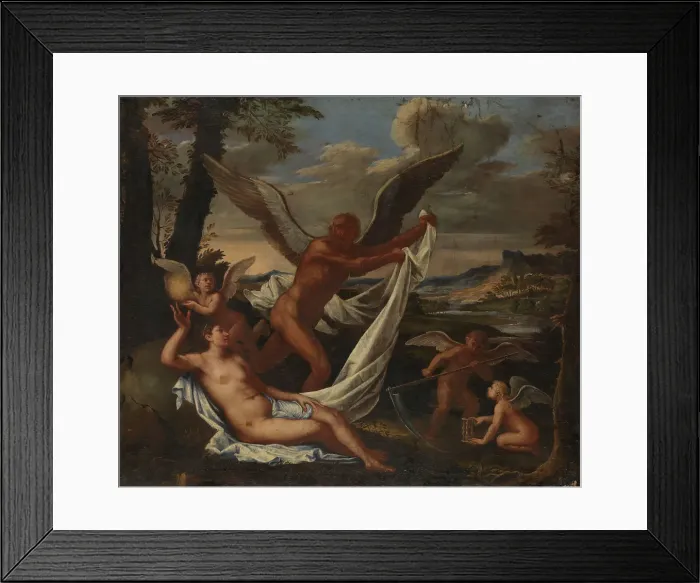Framed Print : Time reveals the truth, copy after Nicolas Poussin, between 1600 and 1799. Creator: Unknown