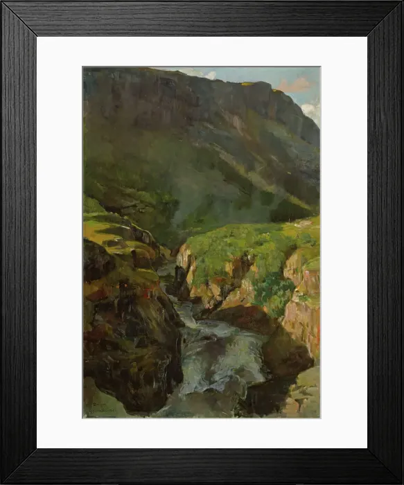 Framed Print : The River Driva, 1895. Creator: Gerhard Munthe Framed Print : The River Driva, 1895. Creator: Gerhard Munthe