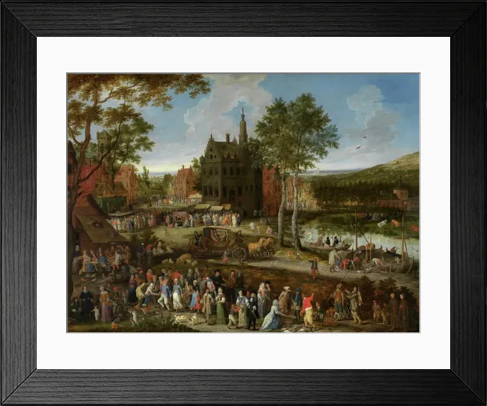 Framed Print : Flemish Kermis, 1687. Creator: Peeter Gysels Framed Print : Flemish Kermis, 1687. Creator: Peeter Gysels