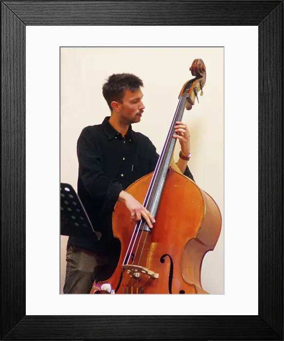 Framed Print : Matt Hollick, Indo Jazz Fusion Revisited, Loughton Methodist Church, Loughton, Essex, 2024. Creator: Brian O'Connor Framed Print : Matt Hollick, Indo Jazz Fusion Revisited, Loughton Methodist Church, Loughton, Essex, 2024. Creator: Brian O'Connor