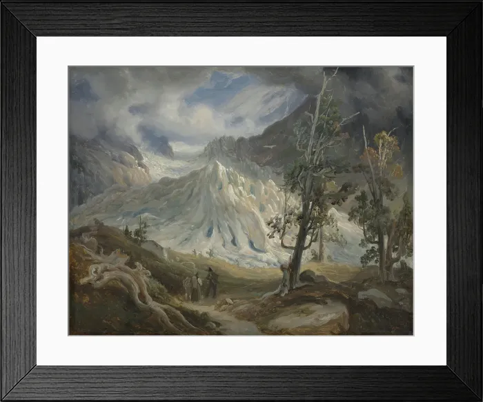 Framed Print : The Grindelwald Glacier, probably 1837. Creator: Thomas Fearnley Framed Print : The Grindelwald Glacier, probably 1837. Creator: Thomas Fearnley
