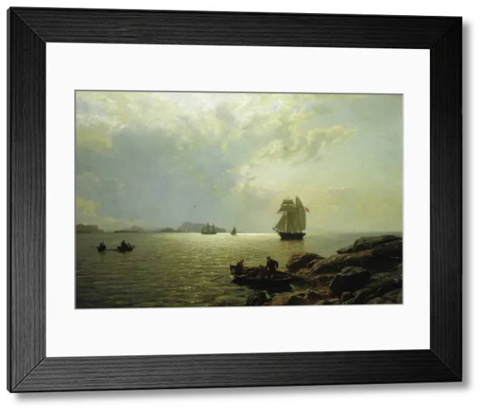 Framed Print : Coastal Landscape, 1872. Creator: Hans Gude Framed Print : Coastal Landscape, 1872. Creator: Hans Gude
