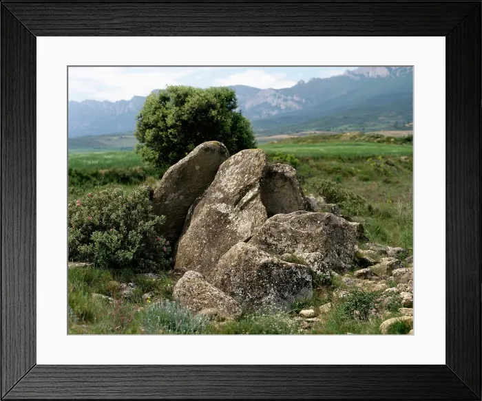 Framed Print : Dolmen of Alto de la Huesera, Laguardia, Alava province, Basque Country, Spain, (2001). Creator: LTL Framed Print : Dolmen of Alto de la Huesera, Laguardia, Alava province, Basque Country, Spain, (2001). Creator: LTL