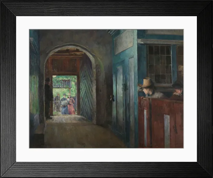 Framed Print : Christening in Tanum Church, 1892. Creator: Harriet Backer Framed Print : Christening in Tanum Church, 1892. Creator: Harriet Backer