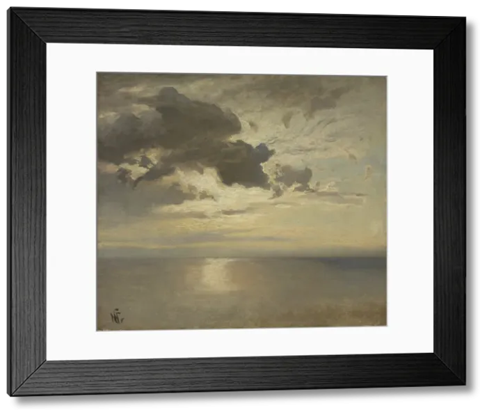Framed Print : Cloud Study over the Sea, c1850-1900. Creator: Hans Gude Framed Print : Cloud Study over the Sea, c1850-1900. Creator: Hans Gude