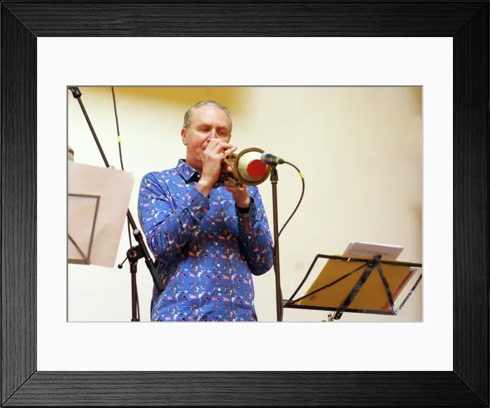 Framed Print : Nick Smart, Indo Jazz Fusion Revisited, Loughton Methodist Church, Loughton, Essex, 2024. Creator: Brian O'Connor Framed Print : Nick Smart, Indo Jazz Fusion Revisited, Loughton Methodist Church, Loughton, Essex, 2024. Creator: Brian O'Connor