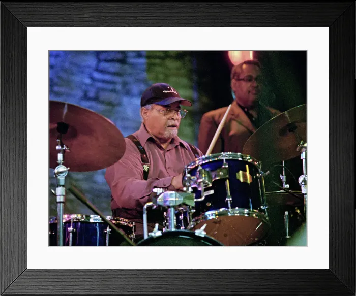 Framed Print : Jimmy Cobb, Charlie Parker Legacy Band, Brecon Jazz Festival, Powys, Wales, 2005. Creator: Brian O'Connor Framed Print : Jimmy Cobb, Charlie Parker Legacy Band, Brecon Jazz Festival, Powys, Wales, 2005. Creator: Brian O'Connor
