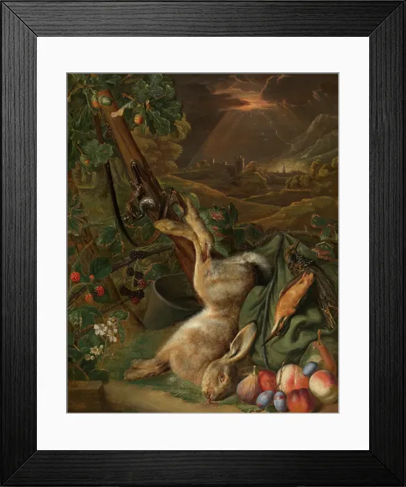 Framed Print : Still Life with Dead Game, c1730s. Creator: Peeter Snyers Framed Print : Still Life with Dead Game, c1730s. Creator: Peeter Snyers