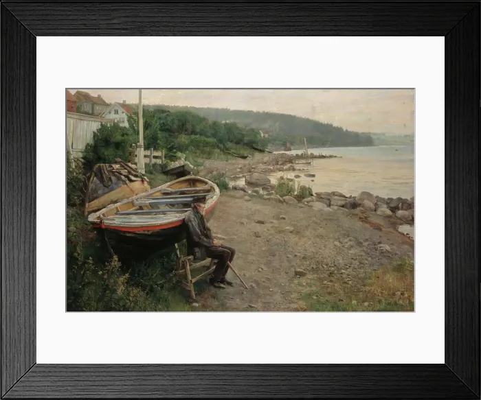 Framed Print : View from Asgardstrand, probably 1887. Creator: Hans Heyerdahl Framed Print : View from Asgardstrand, probably 1887. Creator: Hans Heyerdahl