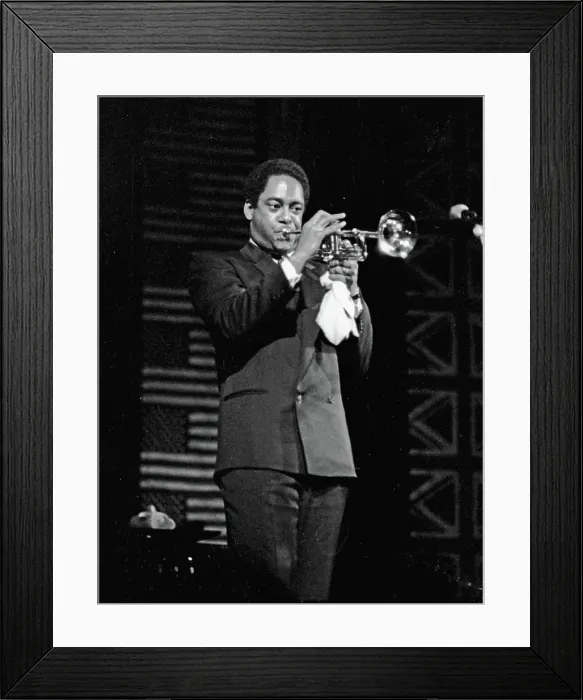 Framed Print : Jon Faddis, Philip Morris Jazz Festival, Dominion Theatre, London, 1985. Creator: Brian O'Connor Framed Print : Jon Faddis, Philip Morris Jazz Festival, Dominion Theatre, London, 1985. Creator: Brian O'Connor