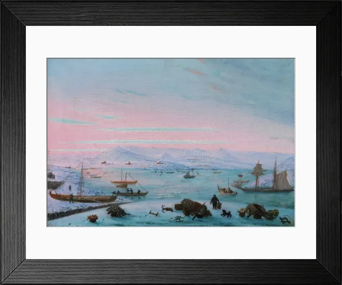 Framed Print : View of Steigen, probably 1830s. Creator: Matthias Stoltenberg Framed Print : View of Steigen, probably 1830s. Creator: Matthias Stoltenberg