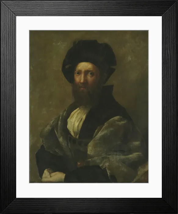 Framed Print : Portrait of B. Castiglione. Copy after Raphael, probably 1878-1879. Creator: Hans Heyerdahl Framed Print : Portrait of B. Castiglione. Copy after Raphael, probably 1878-1879. Creator: Hans Heyerdahl
