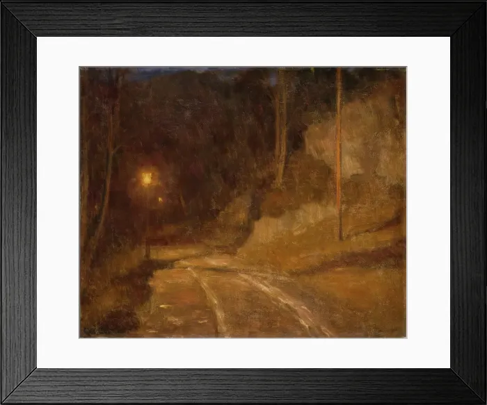 Framed Print : Lamp Light, 1900. Creator: Erik Werenskiold Framed Print : Lamp Light, 1900. Creator: Erik Werenskiold