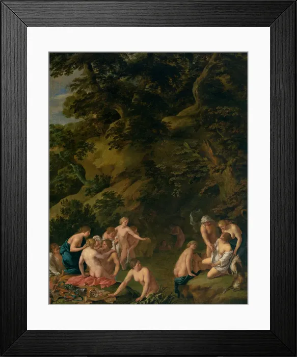Framed Print : The Bath of Diana and Callisto. Creator: Peter van Halen Framed Print : The Bath of Diana and Callisto. Creator: Peter van Halen