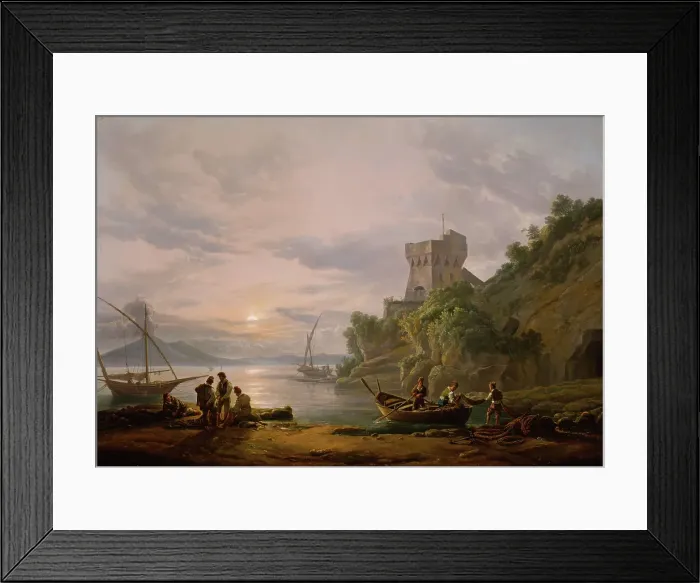 Framed Print : Coast near Castellammare. Copy after J.C. Dahl, probably 1825. Creator: Peter Bull Framed Print : Coast near Castellammare. Copy after J.C. Dahl, probably 1825. Creator: Peter Bull
