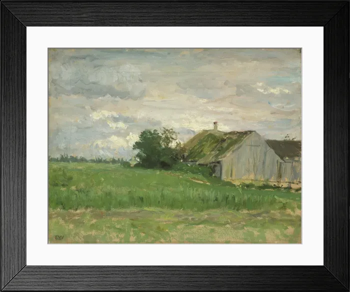 Framed Print : Landscape Study, probably 1879. Creator: Erik Werenskiold Framed Print : Landscape Study, probably 1879. Creator: Erik Werenskiold
