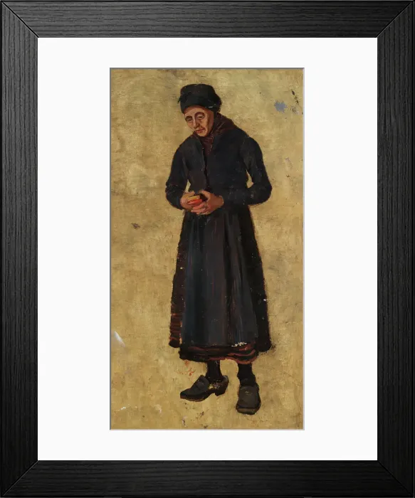 Framed Print : Woman with Hymnbook, Undated. Creator: Fredrik Jonas Lucian Botfield Collett Framed Print : Woman with Hymnbook, Undated. Creator: Fredrik Jonas Lucian Botfield Collett