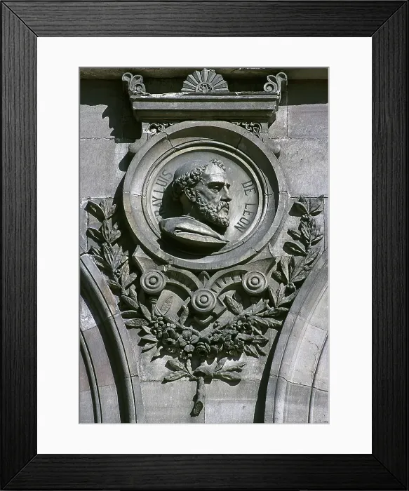 Framed Print : Medallion of Fray Luis de Leon (1527-1591), National Library, Madrid, Spain, 2001. Creator: LTL Framed Print : Medallion of Fray Luis de Leon (1527-1591), National Library, Madrid, Spain, 2001. Creator: LTL