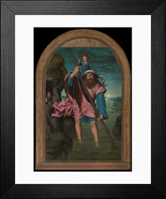 Framed Print : Saint Christopher, 1490. Creator: Quentin Metsys I Framed Print : Saint Christopher, 1490. Creator: Quentin Metsys I