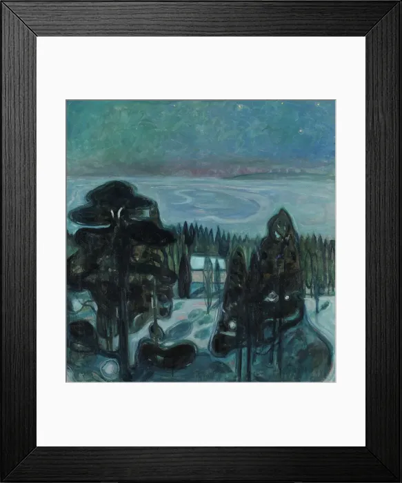Framed Print : White Night, Started 1900, finished 1901. Creator: Edvard Munch Framed Print : White Night, Started 1900, finished 1901. Creator: Edvard Munch