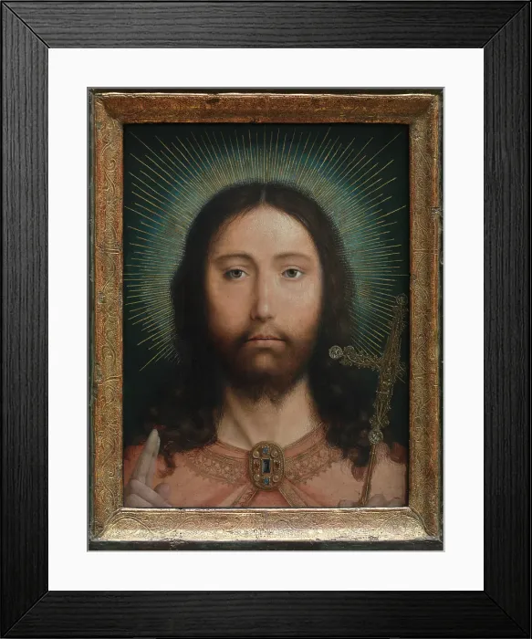 Framed Print : Christ Salvator Mundi, 1505. Creator: Quentin Metsys I Framed Print : Christ Salvator Mundi, 1505. Creator: Quentin Metsys I