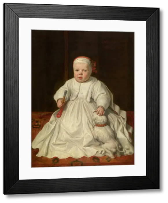 Framed Print : Portrait of a Child, 1645. Creator: Peter van Lint Framed Print : Portrait of a Child, 1645. Creator: Peter van Lint