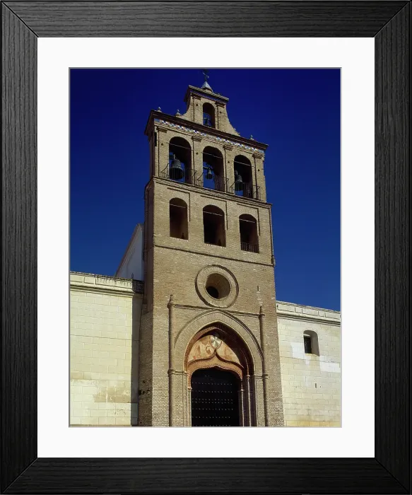 Framed Print : Bell-gable, Church of Dominic de Guzman, Lepe, Andalusia, Spain, 16th century (2001). Creator: LTL Framed Print : Bell-gable, Church of Dominic de Guzman, Lepe, Andalusia, Spain, 16th century (2001). Creator: LTL