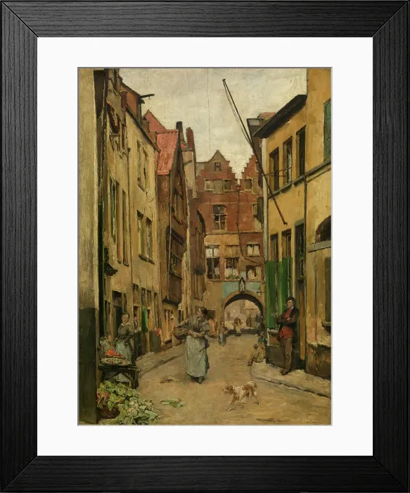Framed Print : Palingbrugstraat, 1880. Creator: Pieter Verhaert Framed Print : Palingbrugstraat, 1880. Creator: Pieter Verhaert