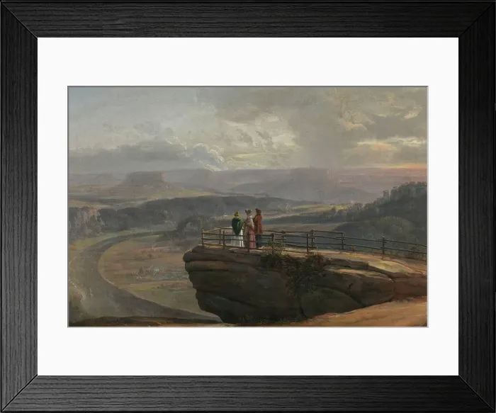 Framed Print : View from Bastei, 1819. Creator: Johan Christian Dahl Framed Print : View from Bastei, 1819. Creator: Johan Christian Dahl
