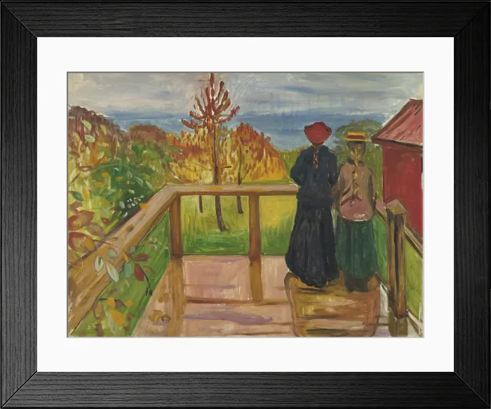 Framed Print : On the Veranda, 1902. Creator: Edvard Munch Framed Print : On the Veranda, 1902. Creator: Edvard Munch
