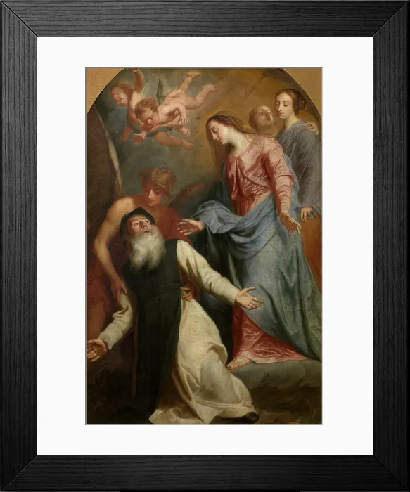 Framed Print : Mary Appears to Saint William of Aquitaine. Creator: Pieter Thijs Framed Print : Mary Appears to Saint William of Aquitaine. Creator: Pieter Thijs