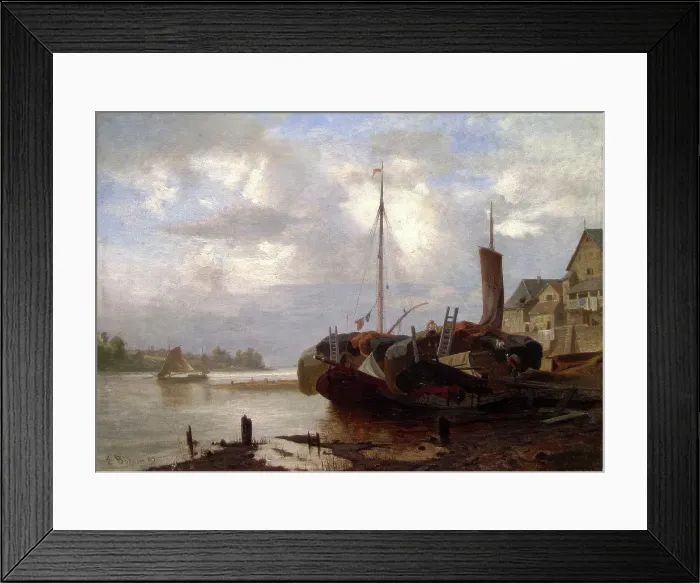 Framed Print : Port party, 1865. Creator: Erik Bodom Framed Print : Port party, 1865. Creator: Erik Bodom