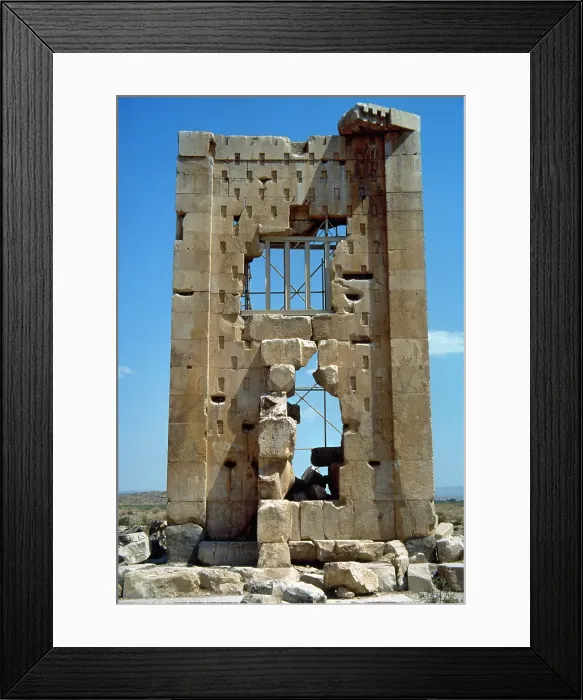 Framed Print : A fire temple, sundial, store or tomb, Prison of Solomon, Pasargadae, Iran, Achaemenid era (1994). Creator: LTL Framed Print : A fire temple, sundial, store or tomb, Prison of Solomon, Pasargadae, Iran, Achaemenid era (1994). Creator: LTL