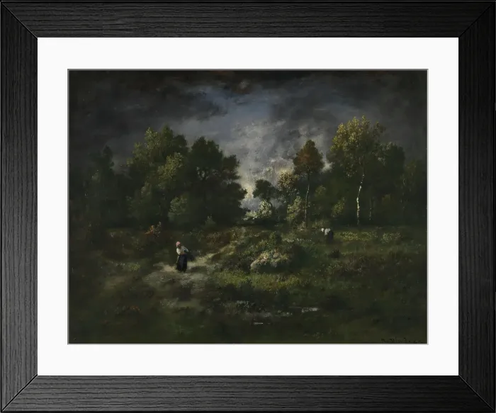Framed Print : Faggot Gatherers in a Wooden Landscape, 1862. Creator: Narcisse Virgile Diaz de la Pena Framed Print : Faggot Gatherers in a Wooden Landscape, 1862. Creator: Narcisse Virgile Diaz de la Pena