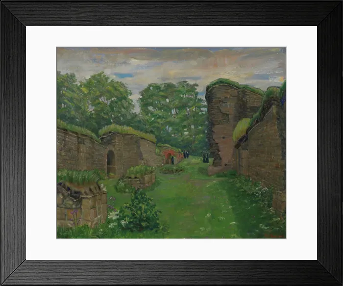 Framed Print : Cloister Ruins at Hovedoya, probably 1926. Creator: Anders C Svarstad Framed Print : Cloister Ruins at Hovedoya, probably 1926. Creator: Anders C Svarstad