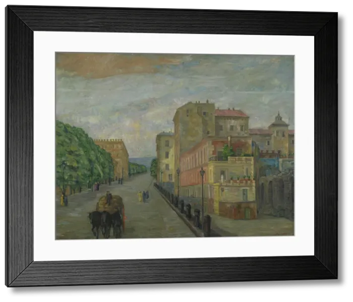 Framed Print : Piazza Carlo III in Naples, probably 1909. Creator: Anders C Svarstad Framed Print : Piazza Carlo III in Naples, probably 1909. Creator: Anders C Svarstad
